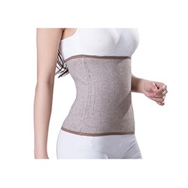 Faxianther Men Women Soft Cashmere Waistband Kidney Binder Breathable Outdoor Sports Stomach Warming Protector Band Wrap Waist Back Brace Support Warmer Brown