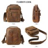 Ringsun Small Leather Travel Bag Zipper Crossbody Shoulder Bag Messenger