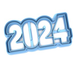 Sweet Prints Inc 2024 Cookie Cutter - Dishwasher Safe (3" wide)