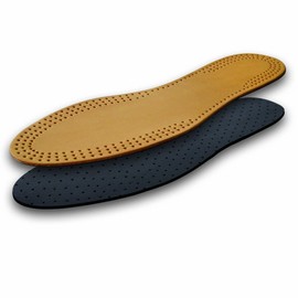 Lenzen 3 Pairs Premium Leather Insole with Activated Carbon - Beige - 44