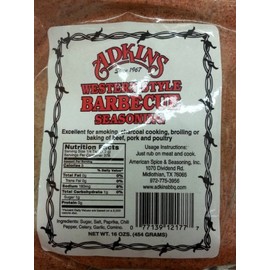 Adkins Western Style Barbecue Seasoning 16 Oz Bags (Pack of 3)