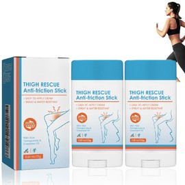 2PCS Anti-Chafe Stick, Waterproof Glide Anti Chafe Balm, Useful Anti Chafing Cream, Anti Friction Stick, Thigh Anti-Chafe Gel for Heel,Lower Arm,Legs,Skin Protection, Thigh Rescue