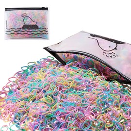 1000Pcs Elastic Hair Bands, Small Hair Elastic Bands, Small Elastics for Kids Hair, Braids Ponytail Hair (Mixed Colours)