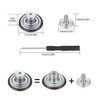 HexinYigjly 50 Pcs Jean Buttons Replacement No Sew, 17mm Replacement