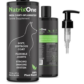 100% Pure Camelina Oil for Dogs, 16 oz - Dog Skin and Coat Supplement All-Natural Supplements, Support Hearts, Joints, Coats, Skin and Anti-inflammatory, Protective Care - Omega 3 by NatrixOne