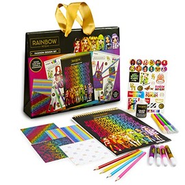 Rainbow High Fashion Fashion Design Sketchbook Set - Fashion Designer Kit for Girls â Includes 30 Page Fashion Design Pad, Brush Tip Pens & Colouring Pencils Colouring Book