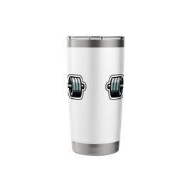 Dumbbell Barbell Cross Christian Gym Workout Weightlifting Stainless Steel Insulated Tumbler