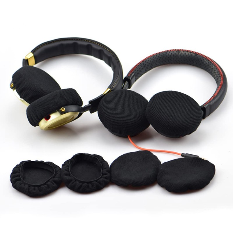 Mobestech 30pcs Headset Cover Black Earmuff Cushions for Headphones Dustproof