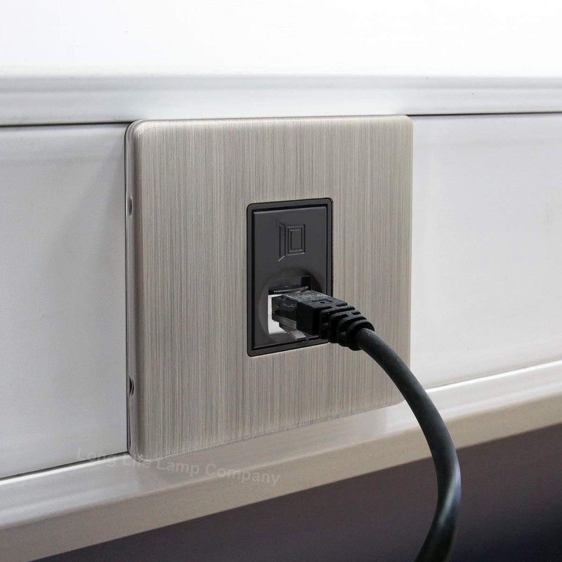 1 Gang Ethernet Port Data Socket CAT 5 Wall Plate