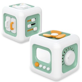 bessome Busy Activity Cube for Fine Motor Skill Learning|Montessori Toys for 1 Year Old Boys Girls|Sensory Toys for Toddler 1-3|Travel Baby Toy for 12-18 Months|First Birthday Gift for 1 Year Old