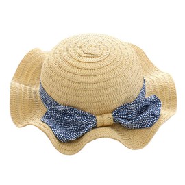 Aiyomimo Baby Girl Straw Hat Toddler Sun Hat with Bow Spring Summer Beach Hat, yellow