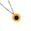 Gold Sunflower Pendant Necklace Resin Miss Fit Boutique