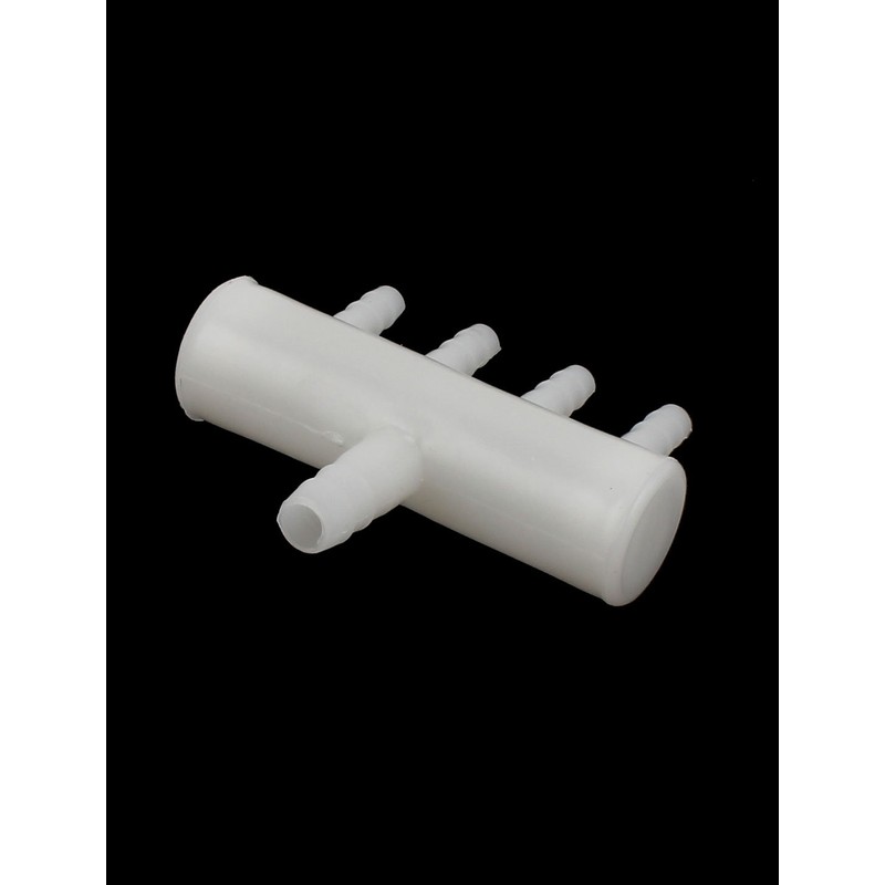 sourcing map Plastic 4 Way Aquarium Oxygen Pipe Hose Tube