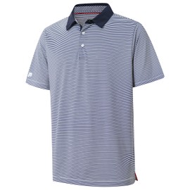 Golf Shirts for Men Dry Fit Performance Casual Collared Mens Golf Polo Shirts Moisture Wicking 4 Way Stretch Short Sleeve Striped Polo Shirts for Men, L