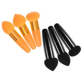 Healvian 2 Set Portable Latex Makeup Sponge Set Angled Foundation Blender Pens for Dry Wet Use Multi Functional Makeup Applicators for Blending Foundation Concealer Powder Compact Female