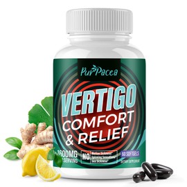 Liposomal Vertigo Supplement, High Absorption Formula with Ginkgo Biloba, Ginger Extract & Magnesium, Natural Wellness Supplement, Relaxation and Calm, 60 Softgels