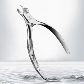 FERYES Wide Jaw Thick Toenail Clippers Thick Toenails - Precision Stainless Steel Toe Nail Clippers for Thick Nails for Seniors with Catcher - Silver