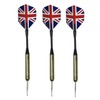 Satargo Steel Darts Set with Union Jack Flights, 16g, 6-Pack,