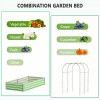 SLSY Galvanized Raised Garden Bed with 85in Tall Garden Trellis