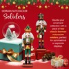 2pc Christmas Nutcracker Soldier 30cm Wooden Nutcracker Christmas Decorations for