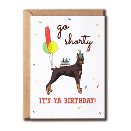 NALSDesigns It's Ya Birthday Card - Doberman Dog Cute Birthday Card - Doberman Happy Bday Card - Greeting Card - Doberman Dog Pet Humor Card