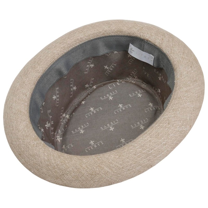 LIERYS Uni Structure Pork Pie Linen Hat - Plain Hat