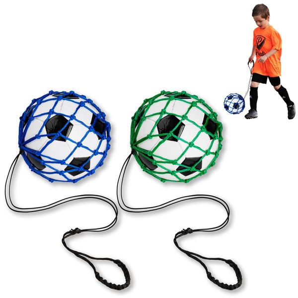 2PCS Soccer Ball Net Soccer Training Equipment, Football Kick Throw