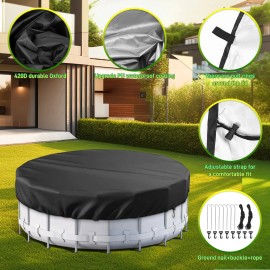 Pool Cover Round Winter Pool Cover Safety Heavy Duty Swimming Cover for Above Ground Pool