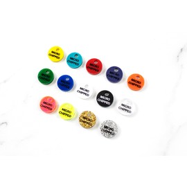 Microchipped Mini ID Pet Tag Charm, Cat and Dog Micro Chipped Pet ID, Pet Collard Tag, I Am Lost Help Tag For Pets, Lost Pet Dog Cat ID Tag (Small, Circle, Orange)