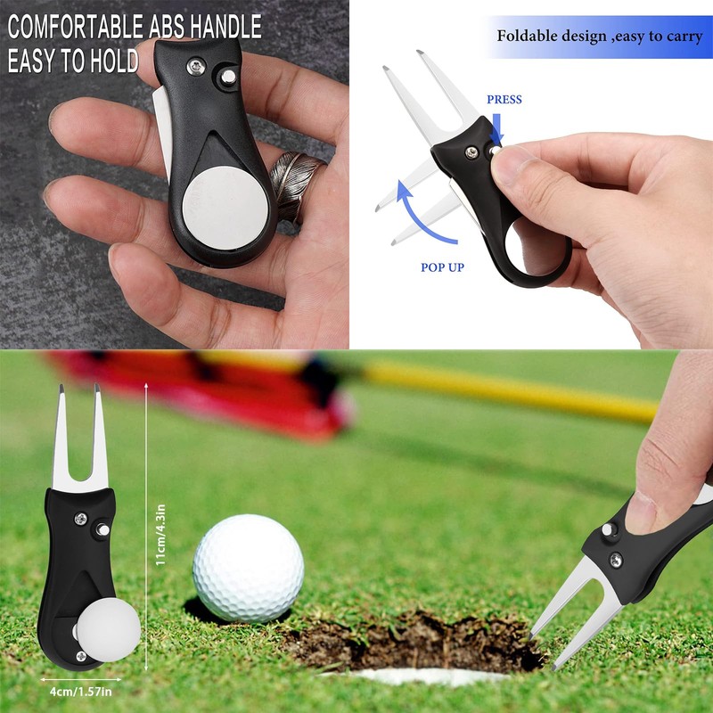 AQTAQ 9 Pcs Golf Ball Line Drawing Marker,5 Golf Ball