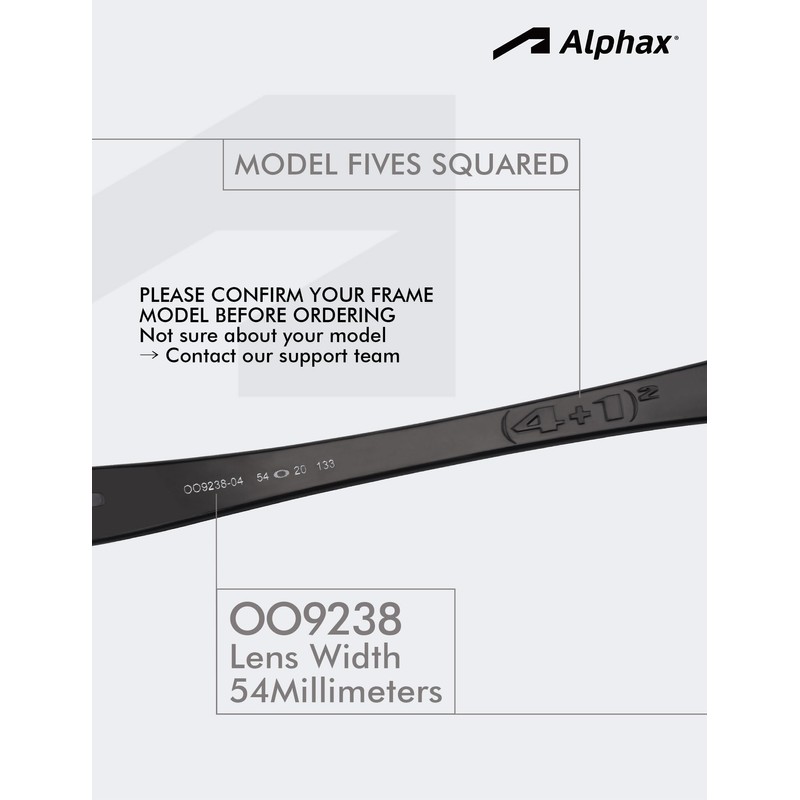 Alphax Dark Brown Polarized Replacement Lenses for Oakley Fives Squared