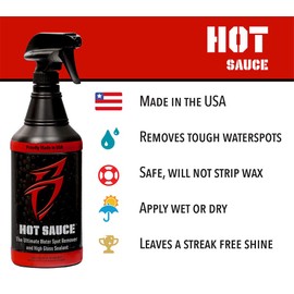 Boat Bling HS-0128 Hot Sauce Hard Water Spot Remover, Gallon Refill, for Boats, RVs, Powersport Vehicles and More, Black,1 Gallon