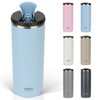 TYESO Tumbler with Lid, Non-Collapsible, Vacuum Insulated, Large Capacity, Stainless