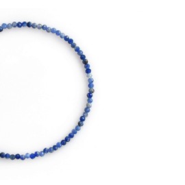 Gempires Sodalite Beads Bracelet, Faceted Beads, Healing Crystals, Gift for Her, Gemstone Jewelry 8 inch (Sodalite)