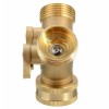 Unbranded 3/4" Solid Brass Double Two Way Tap Connector Adaptor