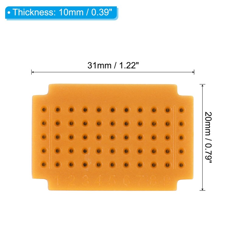 PATIKIL 4pcs Mini Breadboard, Solderless Breadboard Small Breadboard 55 Tie