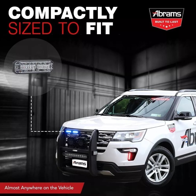 Luz Estrobo 36w 12 Led Doble Color 12cm Vehículos Emergencia