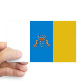 CafePress Canary Islands Flag Rectangle Sticker Rectangle Bumper Sticker Car Decal