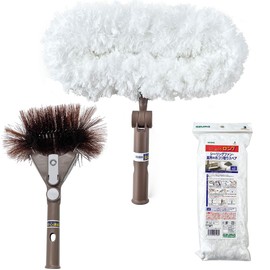 Azuma Industry For Cleaning High Places, High Altitude Cleaning, Head Only, 3-Piece Set (Ceiling Fan Mop LL586, Ceiling Fan Spare SQA92, Spider Web Trap LL594) | Safe Connection