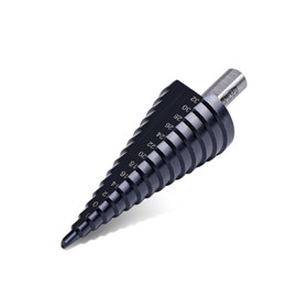 ITEMPESTI M35 Cobalt Step Drill, Diameter 4-32 mm, TiAlN Coated, Robust and High Temperature Resistant, Suitable for Metal, Stainless Steel, Plastic, Wood