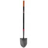 HANTOP Heavy Duty Round Point Digging Shovel with Long Fiberglass