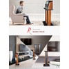 bimiti Wood Grain Speaker Stands 36 Inch Universal Floor Speaker