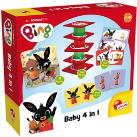 Liscianigiochi - Bing Baby 4 IN 1 - Bildungsspiele-Set - Entwickelt das Denken, die Feinmotorik und das Gedächtnis - Für Kinder ab 3 Jahren - 4 Puzzles, 16 Kacheln, 8 Notenpaare