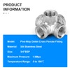 ERGAOBOY 1 Piece 3/4" BSP 5 Way Stainless Steel Cross