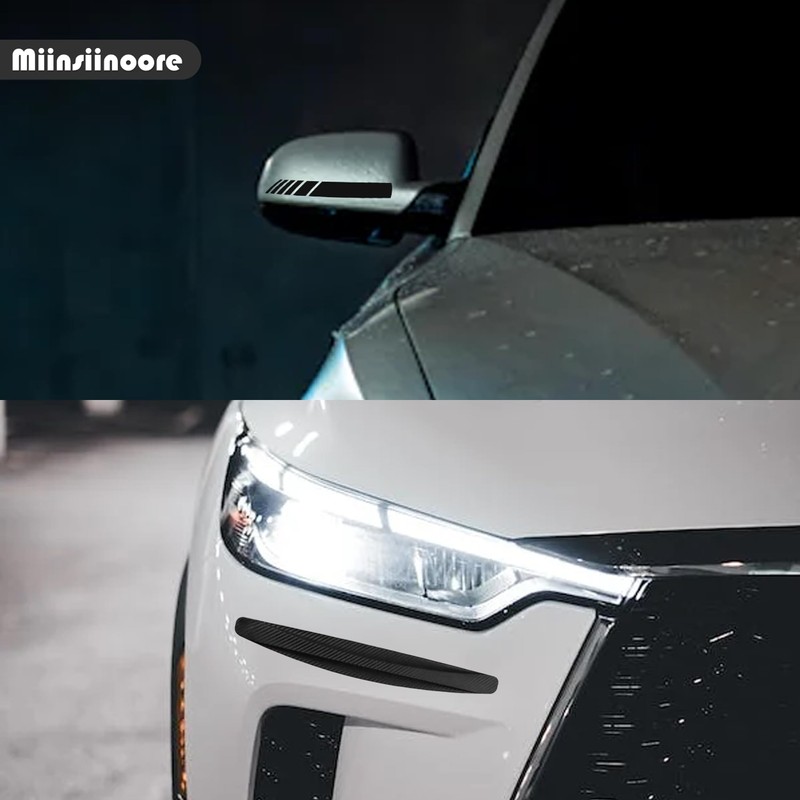 4 Pcs Car Front Rear Bumper Protector Strips, Universal Anti-Collision