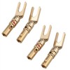 Ruiwaer 4PCS Gold Plated Speaker Spade Connectors Y Plug Spade
