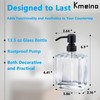 Kmeino Square Clear Glass Dish Soap Dispenser Oil Rubbed Bronze