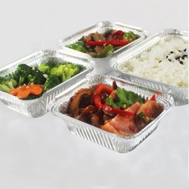 JMS we create smile Pack of 100 - Aluminum Foil Pans, Foil Containers,Roasting Trays for Baking, Storage of Food, Heavy Duty Large Foil Trays Ideal for BBQ's Buffets and Parties (120 ML)