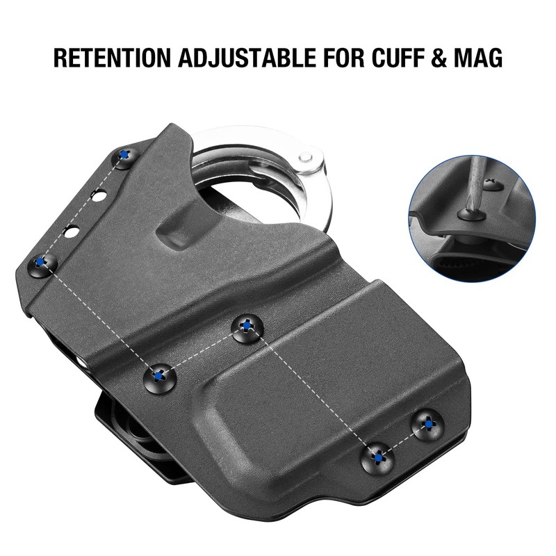 Kydex Handcuff Holster with 9/.40 Double - Stack Holder Combo