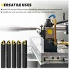 Metal Lathe Cutting Tools,5pcs 3/8'' Shank Carbide Metal Cutting Tool